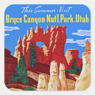 Bryce Canyon Quadratischer Aufkleber