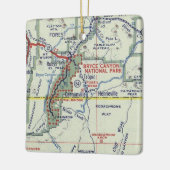 Bryce Canyon Retro Map Keramikornament (Links)