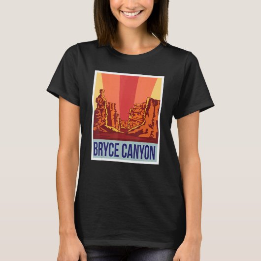 Bryce Canyon Retro Nationalpark Souvenir Utah Roc T-Shirt (Vorderseite)