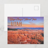 Bryce Canyon Sunset Postkarte (Vorne/Hinten)