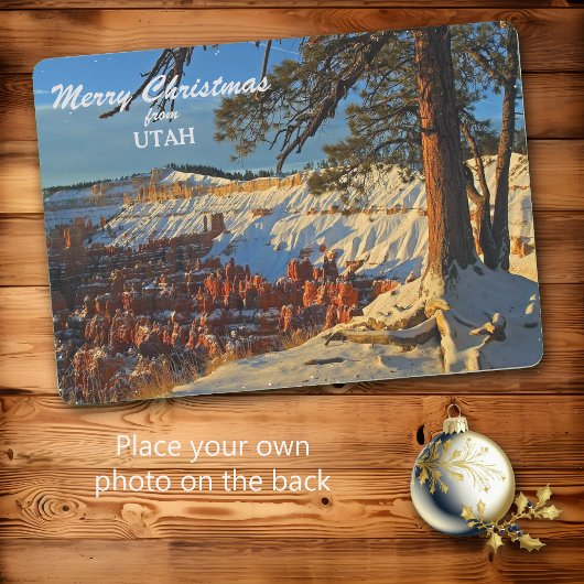 Bryce Canyon Utah Foto Template Weihnachtskarte Feiertagskarte