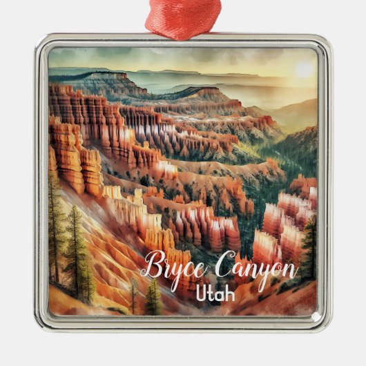 Bryce Canyon, Utah Nationalpark Ornament Aus Metall (Vorne)