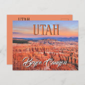 Bryce Canyon Utah Postkarte (Vorne/Hinten)
