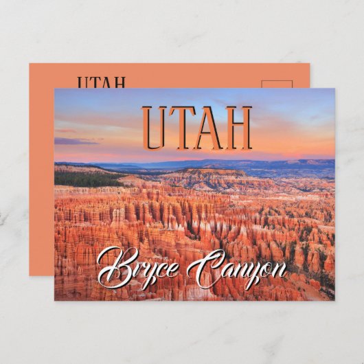 Bryce Canyon Utah Postkarte (Vorne/Hinten)