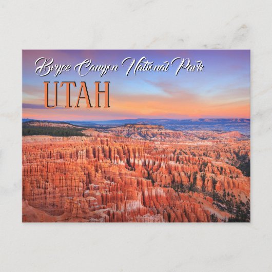 Bryce Canyon Utah Sunset Postkarte (Vorderseite)