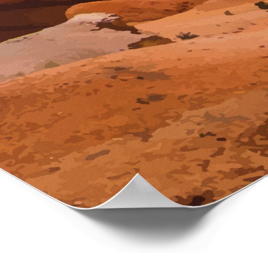 Bryce Canyon, Utah Travel Artwork Poster (Ecke)