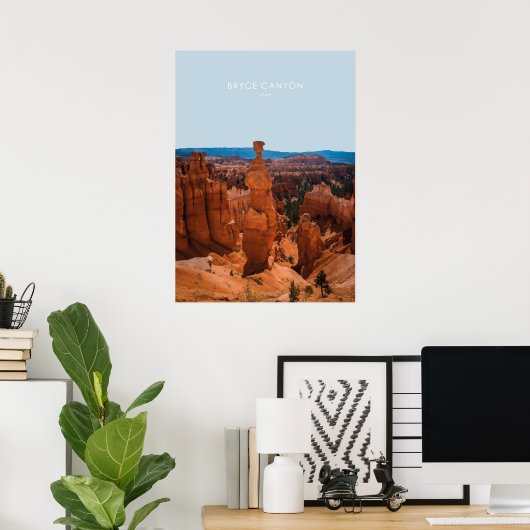 Bryce Canyon, Utah Travel Artwork Poster (Heimbüro)