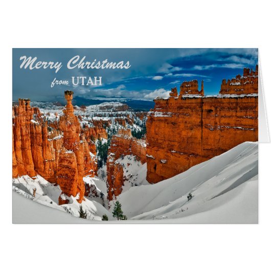 Bryce Canyon Utah Weihnachtskarte (Vorderseite (Horizontal))