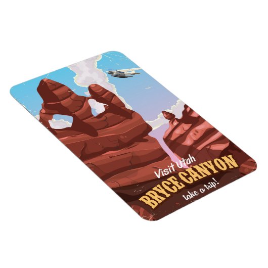 Bryce Canyon Vintage Reiseplakat Magnet (Rechte Seite)