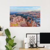 Bryce-Canyon-Winterlandschaft Poster (Heimbüro)
