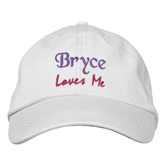 Bryce Lieben ich bestickte Name Hat / Cap Kappe (Vorderseite)