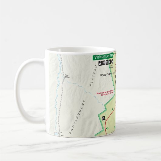 Bryce Schlucht-Karten-Tasse Kaffeetasse (Links)