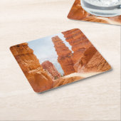 Bryce Schlucht-Nationalpark-Spur Rechteckiger Pappuntersetzer (angewinkelt)