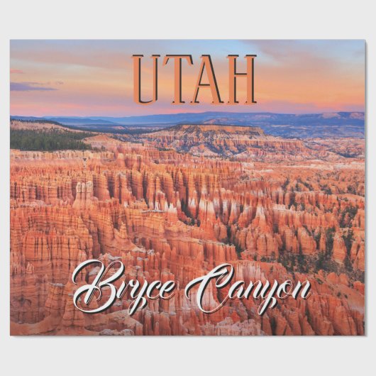 Bryce Schlucht-Utah-Sonnenuntergang Geschenkpapier (Flach)