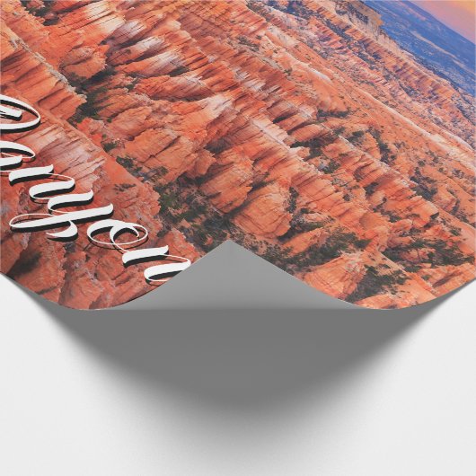 Bryce Schlucht-Utah-Sonnenuntergang Geschenkpapier (Ecke)
