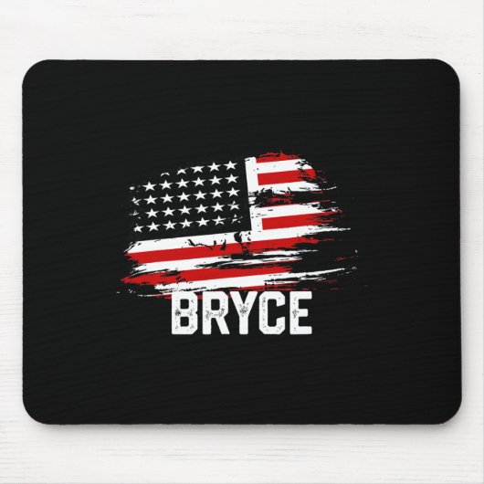 Bryce Usa Flag Personalisiert 4. Juli Bryce Mousepad (Vorne)