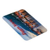 Bryggen Bergen Norway stylized Magnet (Rechte Seite)