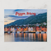Bryggen Bergen Norway stylized Postkarte (Vorderseite)