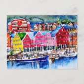 bryggen bergen postkarte (Vorderseite)