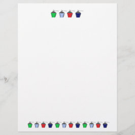 Bryn Mawr farbige Laternen Briefbogen