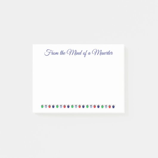 Bryn Mawr farbige Laternen Post-it Klebezettel (Vorderseite)
