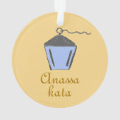 Bryn Mawr Lantern Light Blue Anassa Kata Gold Ornament (Rückseite)