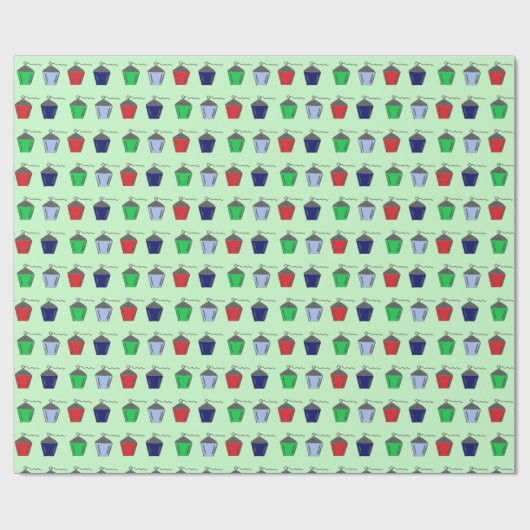 Bryn Mawr Lanterns Minz Grünpapier Geschenkpapier (Flach)