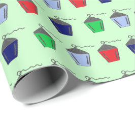 Bryn Mawr Lanterns Minz Grünpapier Geschenkpapier
