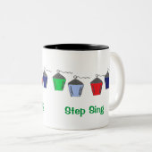 Bryn Mawr Lanterns Step Sing White Cotton Geas Zweifarbige Tasse (VorderseiteRechts)