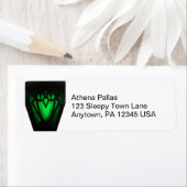 Bryn Mawr Owl Lantern Adressetikett (Insitu)