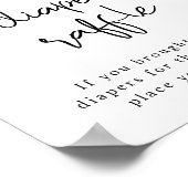 BRYNDLE Cow Print Diaper Raffelspiel-Zeichen Poster (Ecke)