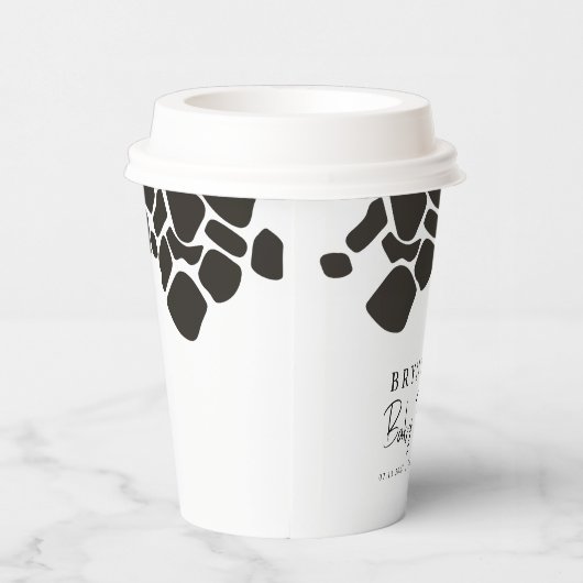 BRYNDLE Modern Cow Print Baby Dusche Pappbecher (Rechts)