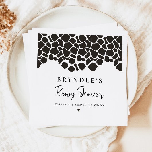 BRYNDLE Modern Cow Print Baby Dusche Serviette