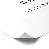 BRYNDLE Modern Cow Print Baby Dusche Willkommen Poster (Ecke)