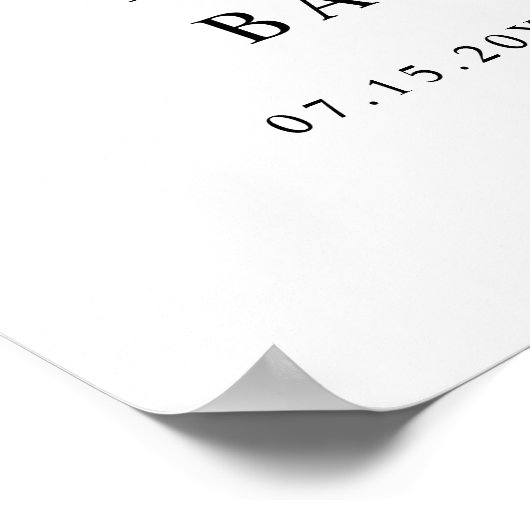 BRYNDLE Modern Cow Print Baby Dusche Willkommen Poster (Ecke)