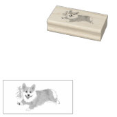 Brynwoods Running Corgi Rubber-Briefmarke Gummistempel (Stempel)
