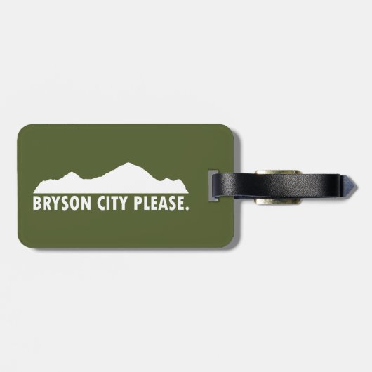 Bryson City Bitte Gepäckanhänger (Rückseite horizontal)