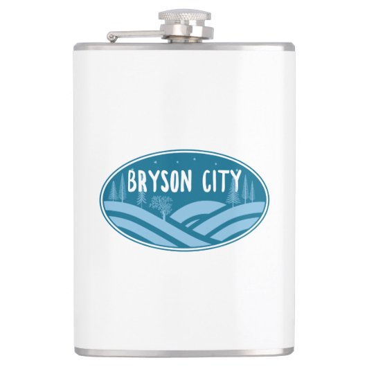 Bryson City North Carolina Außenbereich Flachmann (Vorderseite)