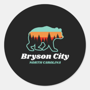 Bryson City North Carolina Bärenberge Land Runder Aufkleber