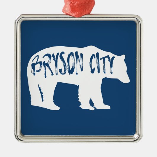 Bryson City North Carolina Bear Ornament Aus Metall (Vorne)