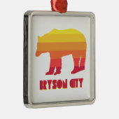Bryson City North Carolina Rainbow Bear Ornament Aus Metall (Rechts)