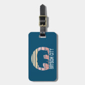 Bryson City North Carolina Retro Bear Gepäckanhänger (Vorderseite vertikal)