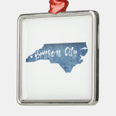 Bryson City North Carolina Wood Grain Ornament Aus Metall (Links)