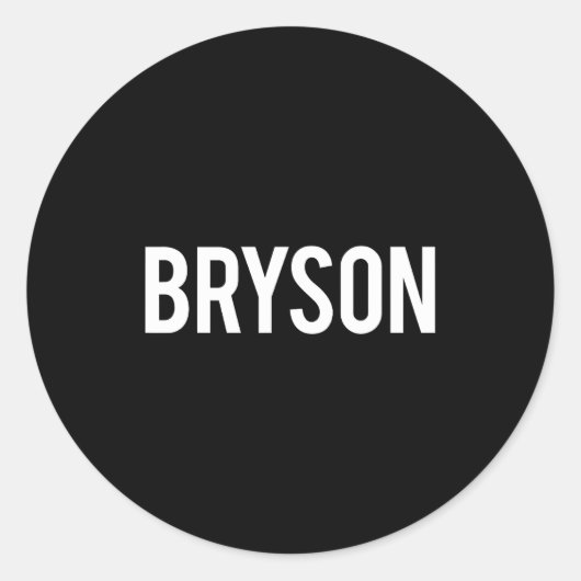 Bryson - Cool New Funny Name Fan Gift Tee  Runder Aufkleber (Vorderseite)
