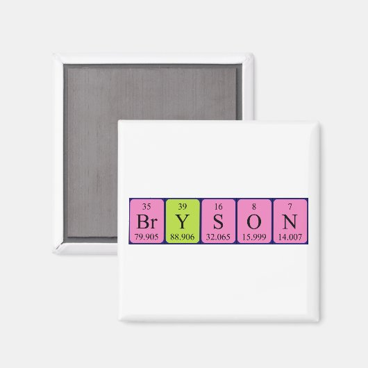 Bryson Periodenmagnet Magnet (Vorderseite/Rückseite)