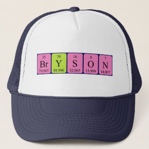 Bryson Periodson-Tabellenname Truckerkappe