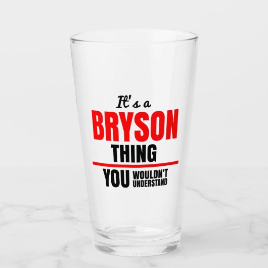Bryson, was man nicht verstehen würde glas (Vorderseite)