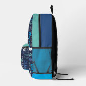 Bryton personalisierter Name dunkelblaues Cyan-Aqu Bedruckter Rucksack (Rechts)