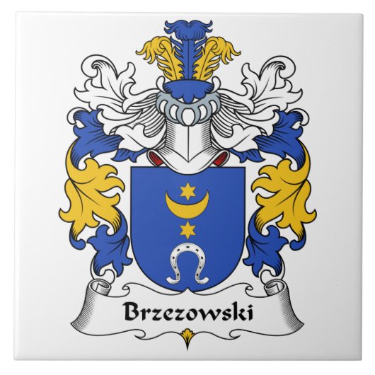 Brzezowski Familienwappen Fliese (Vorderseite)