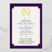 BS - Bachelor of Arts Degree Uni-Abschluss Folieneinladung (Vorderseite)